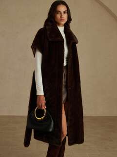 Aveloria Rosie Nowy zimowy bezrękawnik z futra norek z merlette