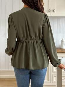 SHEIN Maternity Lace Patchwork Shirt