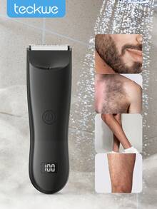 Teckwe Men's Body Trimmer, Shaver For Men, Electric Razor , Electric Inguinal And Pubic Hair Trimmer, Ceramic Blade Male Hygiene Shaver, Waterproof Wet/Dry Groomer
