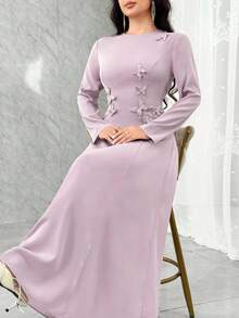 Modelyn Rozkloszowane arabskie sukienki dla kobiet z romantycznymi zdobieniami z motyli 3D i kryształków