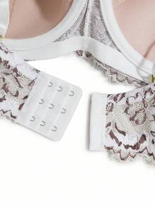SHEIN 1 件大码女士蕾丝无肩带文胸，带钢圈，时尚，提升 - 彩色 - 查看 9