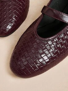 Rosivie Giày thể thao nữ đế bằng lưới thoáng khí, nhẹ, đa năng, đính đá lấp lánh, thời trang, thoải mái, chống trượt - Màu Đỏ Sâu - Xem 9
