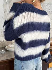 Livesso Women's Loose Fit Round Neck Sweater, Autumn