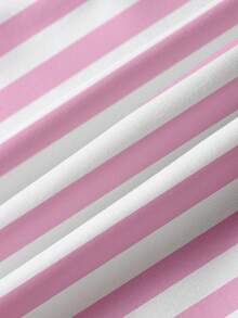 THE POWERPUFF GIRLS X SHEIN Baby Girl Spring Fall Cute Cartoon And Striped Print Long Sleeve T-Shirt - White - View 7