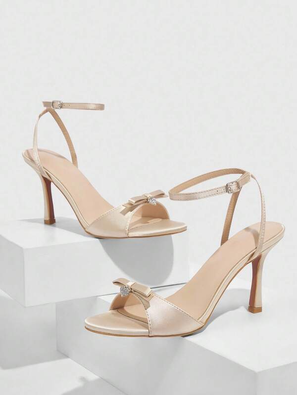 CUCCOO CHICEST Sandalias de tacón alto con punta descubierta y tira para mujer, de color rosa - Nuevas para otoño, Año Nuevo, Día de San Valentín