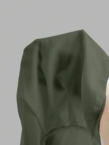 Relinas 2025 elegante einfarbige Chiffon-Bluse mit Träger und ohne Ärmel