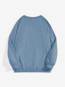 EMERY ROSE Women's Spring And Autumn Casual Letter Printed Sweatshirt Graduation,Back To School Outfits,Graduation,Teacher Outfits For Women,Back To School Pullover Fall Outfit - Blue - View 2