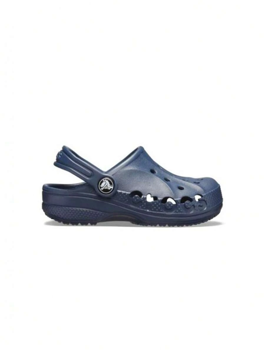 Crocs Kids Simple Navy Blue Hollow Out Clogs, For Summer - Navy Blue - View 1