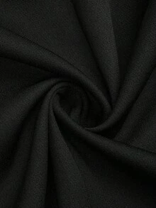 SHEIN CURVE+ Áo khoác tay dài thanh lịch khóa kim loại bất đối xứng cỡ lớn - màu đen - Xem 7