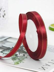 25 码双金边缎带 0.6/1/1.5/2.5/4 厘米，多色丝带，适用于礼品包装、工艺品、发饰、婚礼派对装饰
