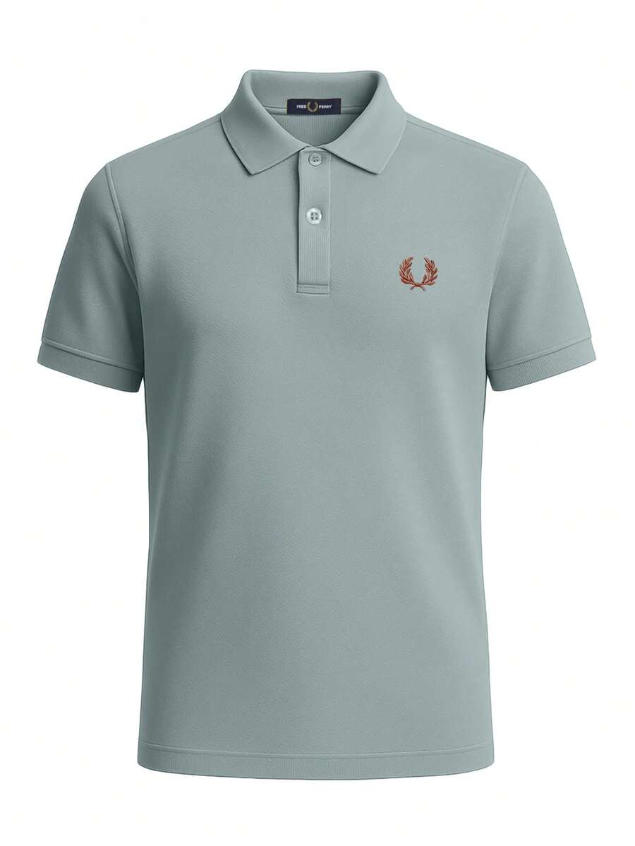Fred Perry Men's Polo Shirts Silver Blue - Brown, Light Blue - View 1