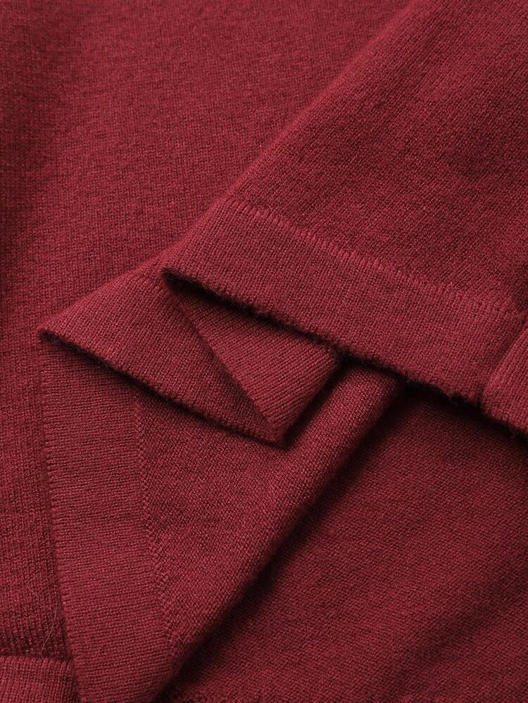Women's Elegant Solid Color Asymmetric Sweater, Autumn,New Year