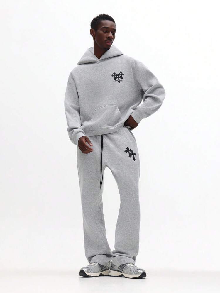 Flared Fit Hoodie And Sweatpants With Drawstring