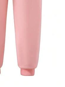 3pcs/Set Fashionable Casual Pants, Cute Heart Print, Young Girls Drawstring Sweatpants, Suitable For Autumn/Winter - Black - View 5