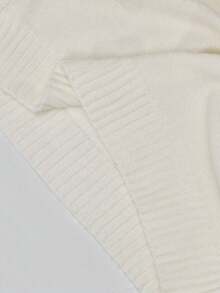 ROMWE Kawaii Christmas Plus Size Fair Isle Pattern Turtleneck Sweater, Winter - Apricot - View 6