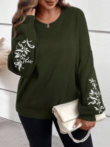 EMERY ROSE 女式黑色连帽开衫秋季女装、西部女装、冬装 - 軍綠色 - 查看 4