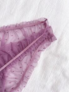 PetitDoll Bộ 3 quần lót lưới gợi cảm viền ren cho nữ, nhiều màu sắc - Nhiều màu - Xem 6