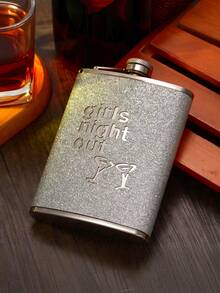 SHEIN 1 件 8 盎司女士酒瓶，不锈钢防漏彩色闪光涂层酒瓶，便携式户外扁平金属小酒瓶，适用于酒吧烧烤和旅行、储存用具、房间装饰，可用于饮用水、咖啡、牛奶、饮料等，适用于厨房、餐厅、酒吧、派对、聚会、婚礼、送给朋友的礼物、送给男朋友的礼物、送给父亲的礼物、圣诞礼物、新年礼物。 - 銀色 - 查看 9