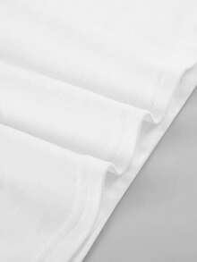 INAWLY Áo thun tay ngắn cổ chữ V tối giản, dáng rộng, thắt eo cho nữ - trắng - Xem 4