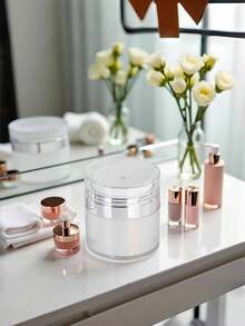 15ml/30ml/50ml/100ml 真空泵瓶，真空面霜罐，可再填充保湿霜分配器，按压式泵瓶，适用于乳液、精华液、化妆品、旅行和浴室存储” - 彩色 - 查看 15