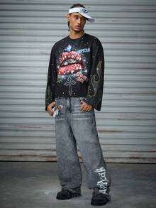 AXEPEAK 男士时尚休闲街头风长袖T恤，秋季款 - 彩色 - 查看 6