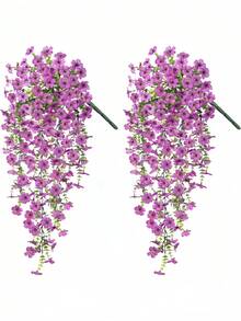 4/2 件人造悬挂紫罗兰花，户外人造植物，人造花，适用于圣诞节装饰、房间装饰、家居装饰、卧室装饰、户外装饰、厨房装饰、毕业装饰、户外露台装饰、DIY、房间装饰美学、婚礼装饰、墙壁装饰、紫色、白色、黄色、蓝色 - 彩色 - 查看 7