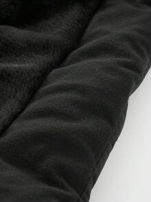 Manfinity Homme Áo khoác nam cỡ lớn có mũ, lót bông, thích hợp cho mùa Thu/Đông. - màu đen - Xem 3