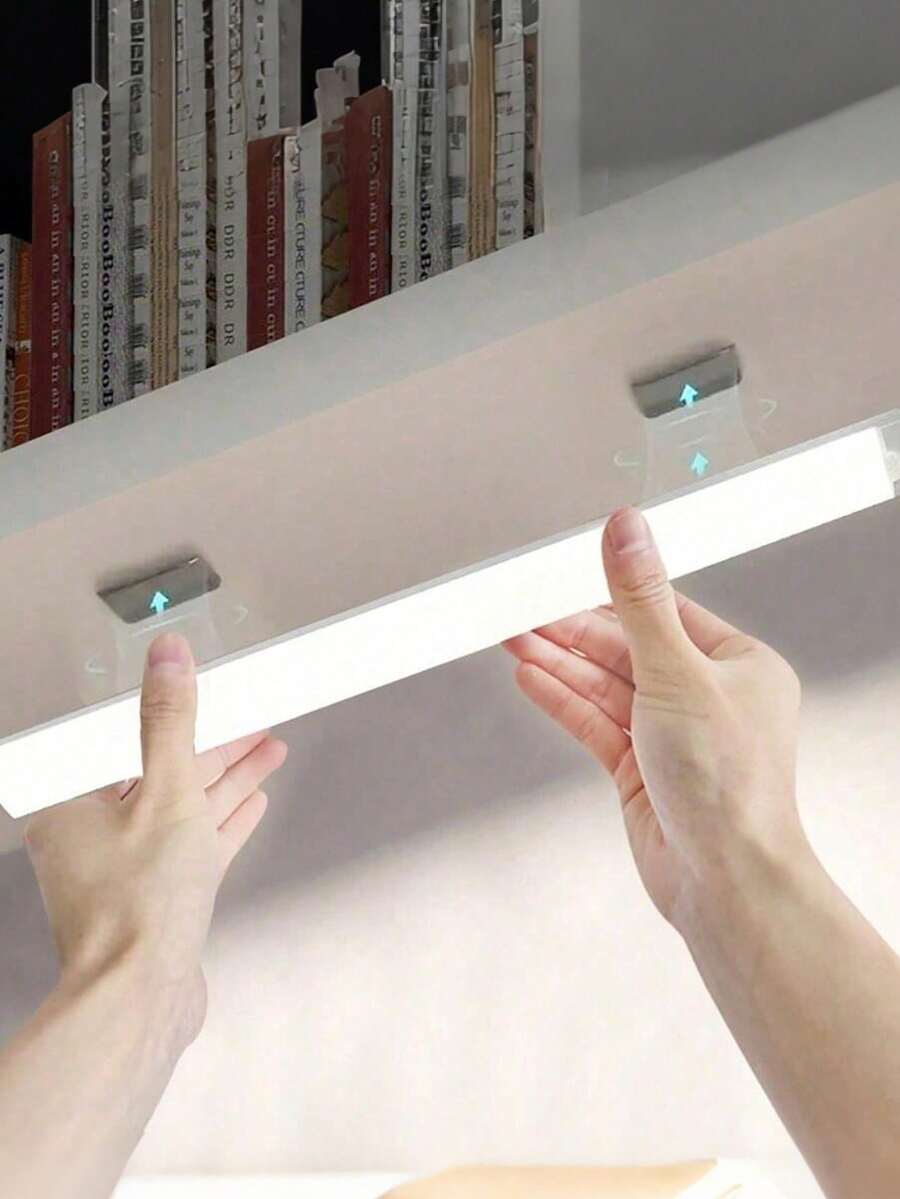 2pcs LED Motion Sensor Light ,Wireless LED Night Light ,Rechargeable Light Cabinet Wardrobe Lamp ,Staircase Backlight For Kitchen - White-2pcs - View 1