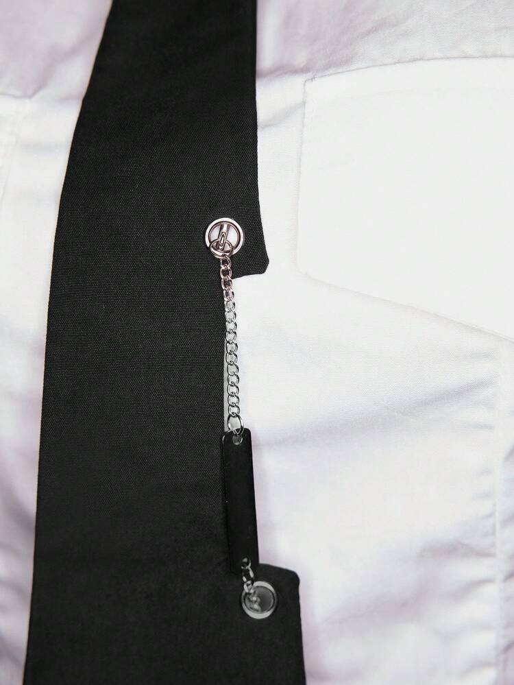 SHEIN ICON Cà vạt nữ - màu đen - Xem 5