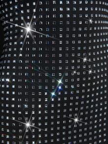 SHEIN BAE Váy bodycon sequin trễ vai - màu đen - Xem 7