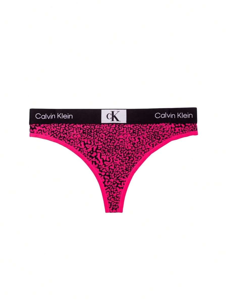 Calvin Klein Women's Thongs - Black/Pink - View 1