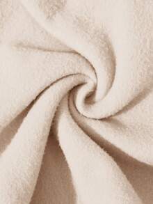 SHEIN Babygirl Cute Versatile 3D Ear Hooded Fleece Sweatshirt, Autumn/Winter Fall - Khaki - View 4