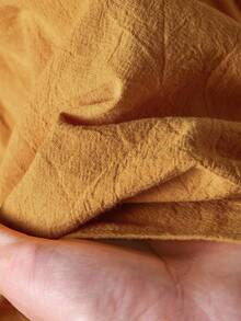 Rusticease Women's Daisy Embroidery Round Neck Loose Textured Smock Blouse Country Going Out Tops For Women Christmas Fall New Year Winter - Yellow - View 7