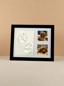 1Pc Clay Molds DIY Kit Paw Print Design Pet Photo Frame Memorial Set For Dog Cat Memorial Gift Pet Loss Keepsake Collection