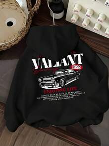 Attitoon Women Cycling Pattern Relaxed Fit Hoodie, Suitable For Graduation, Back To School, Streetwear, Teacher Outfits, Autumn And Winter, Y2K, Vintage, Country, Racing