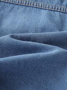 GlowEve Women's Faux Pearl Front Button Fashionable Long Sleeve Denim Jacket And Coat