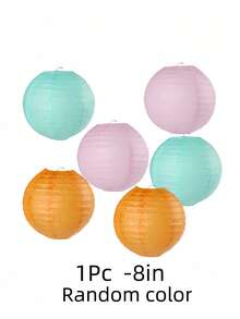 1/3/6 件婚礼纸灯笼装饰套装，粉色 + 橙色 + 蓝色婚礼灯笼，适用于乡村婚礼装饰、新娘送礼会、生日和毕业派对、天花板灯罩、夏季道具、周年纪念、婚礼和情人节花园装饰用品 - 粉紅色+橘色+藍色 - 查看 8