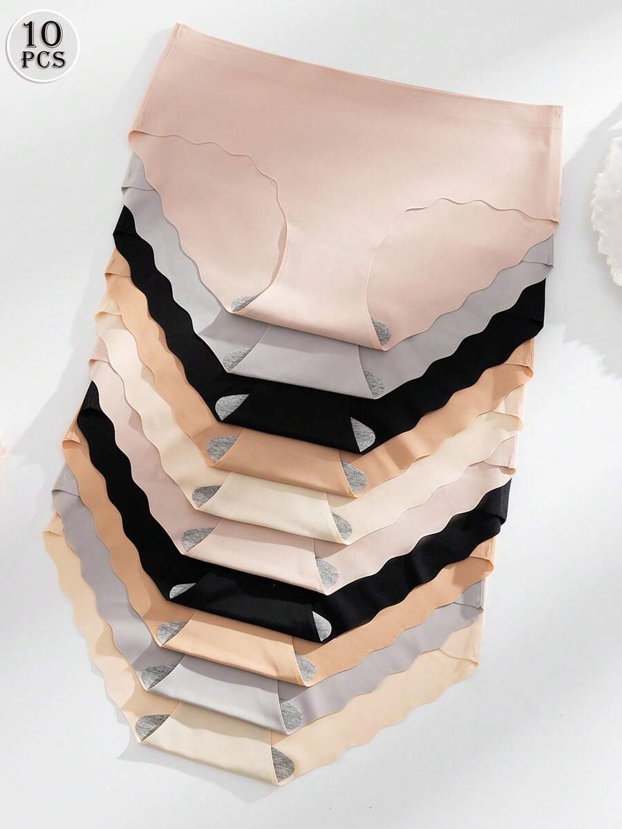 10件套女士无缝内衣，日常穿着（比基尼） - 彩色 - 查看 1