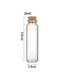 12pcs/Set Clear Glass Jars With Stopper, Beads Storage Containers Best Gifts Birthday Graduation