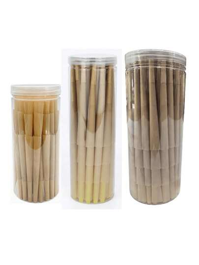 50/100/200 Pack 110mm King Size Pre Rolling Paper Cones Brown Rolling Paper With Tips|Rolling Paper