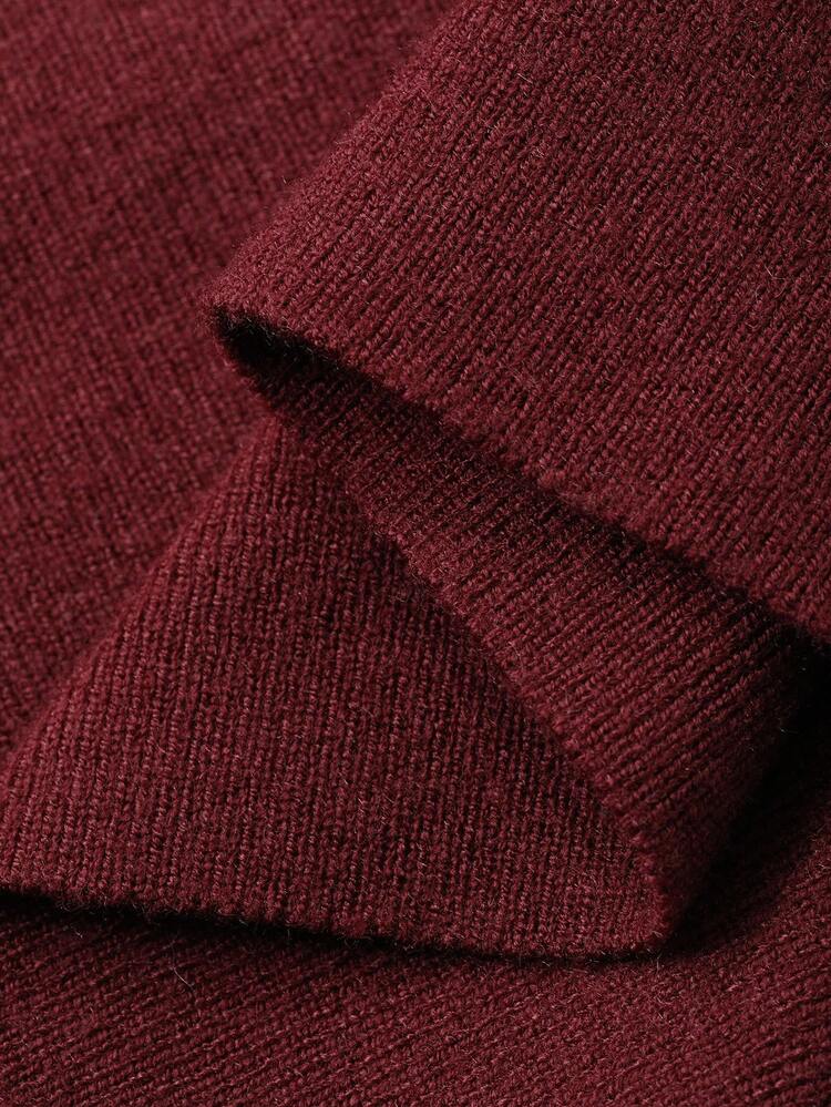 Women's Elegant Solid Color Off Shoulder Sweater Dress, Autumn Red Women Dresses Christmas