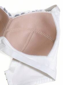 DesireSculpt 1 Áo ngực không dây ren chắp vá cỡ lớn - Đen và trắng - Xem 10