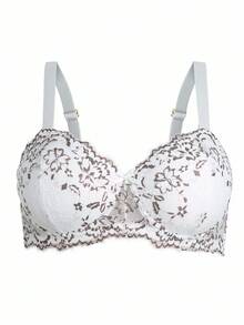 SHEIN 1 件大码女士蕾丝无肩带文胸，带钢圈，时尚，提升 - 彩色 - 查看 4