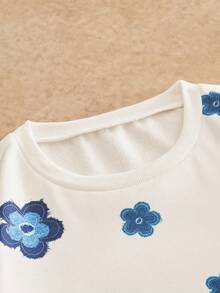 Manfinity VCAY Men's Casual Floral Digital Print Crew Neck Sweatshirt, For Fall Winter - Multicolor - View 3