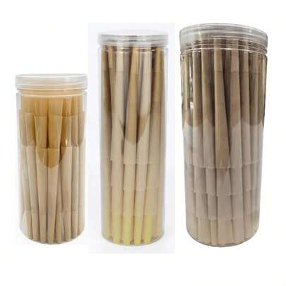 50/100/200 Pack 110mm King Size Pre Rolling Paper Cones Brown Rolling Paper With Tips|Rolling Paper