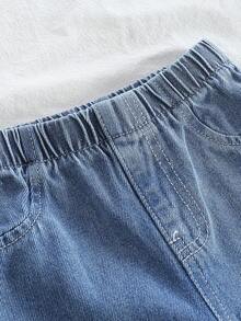 SHEIN Playful Pals Fashionable Regular Minimalist 3D Bow Crew Neck Long Sleeve Sweatshirt Top And Pants Set Fall Winter - Red - View 4