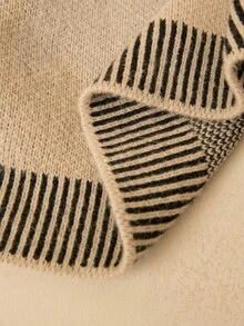 Travachic Christmas Vintage Style Wheat Jacquard Knit Cardigan For Women, Loose Fit, Versatile, Autumn/Winter New Arrival