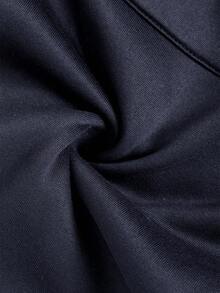 Manfinity Roghcode Quần nỉ nam cạp chun có túi chéo, dáng rộng, thu đông - Xanh đậm - Xem 7