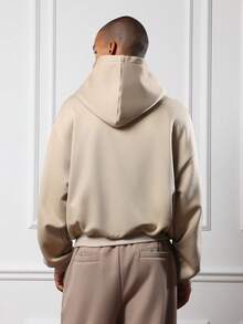 SUMWON Felpa con cappuccio e coulisse, aderente, premium, con tasca centrale, abbigliamento casual, essenziale per l'autunno e l'inverno, streetwear unisex, comfort classico, design minimalista