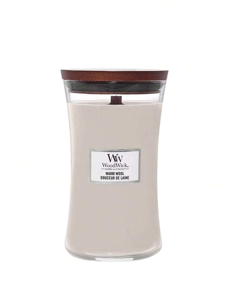 WoodWick Warm Wool Large Hourglass Candle 610 G - Warm Wool - View 1
